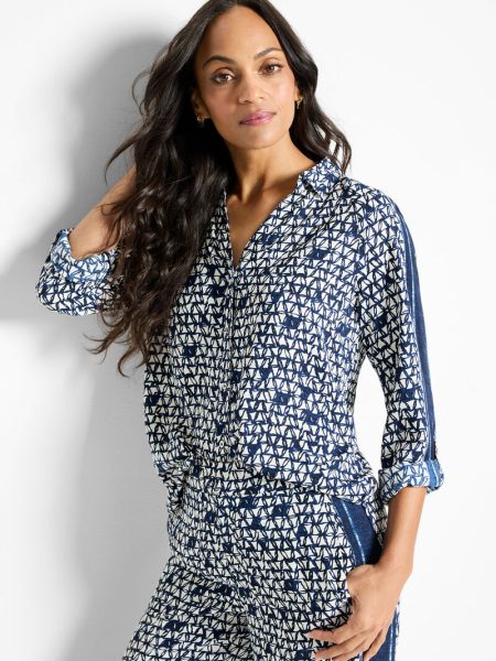 NIC+ZOE Etched Angles Shirt